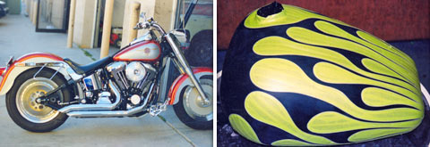 Custom motorcycle painting