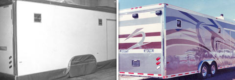 Custom trailer and oversized vehicle and painting